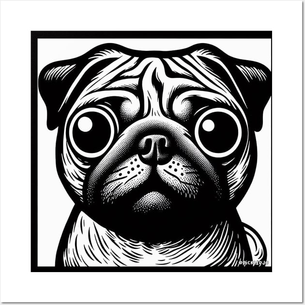 Pug Art Wall Art by Sketchy